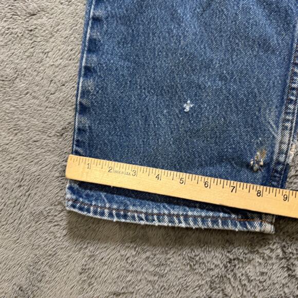 PRISON BLUES PRSN BLU Distressed Denim Jeans Mens 40x30 USA Suspender Buttons - Picture 7 of 10